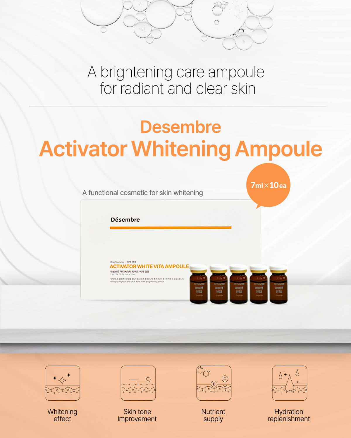 DESEMBRE ACTIVATOR WHITE VITA AMPOULE |  7ML X 10EA