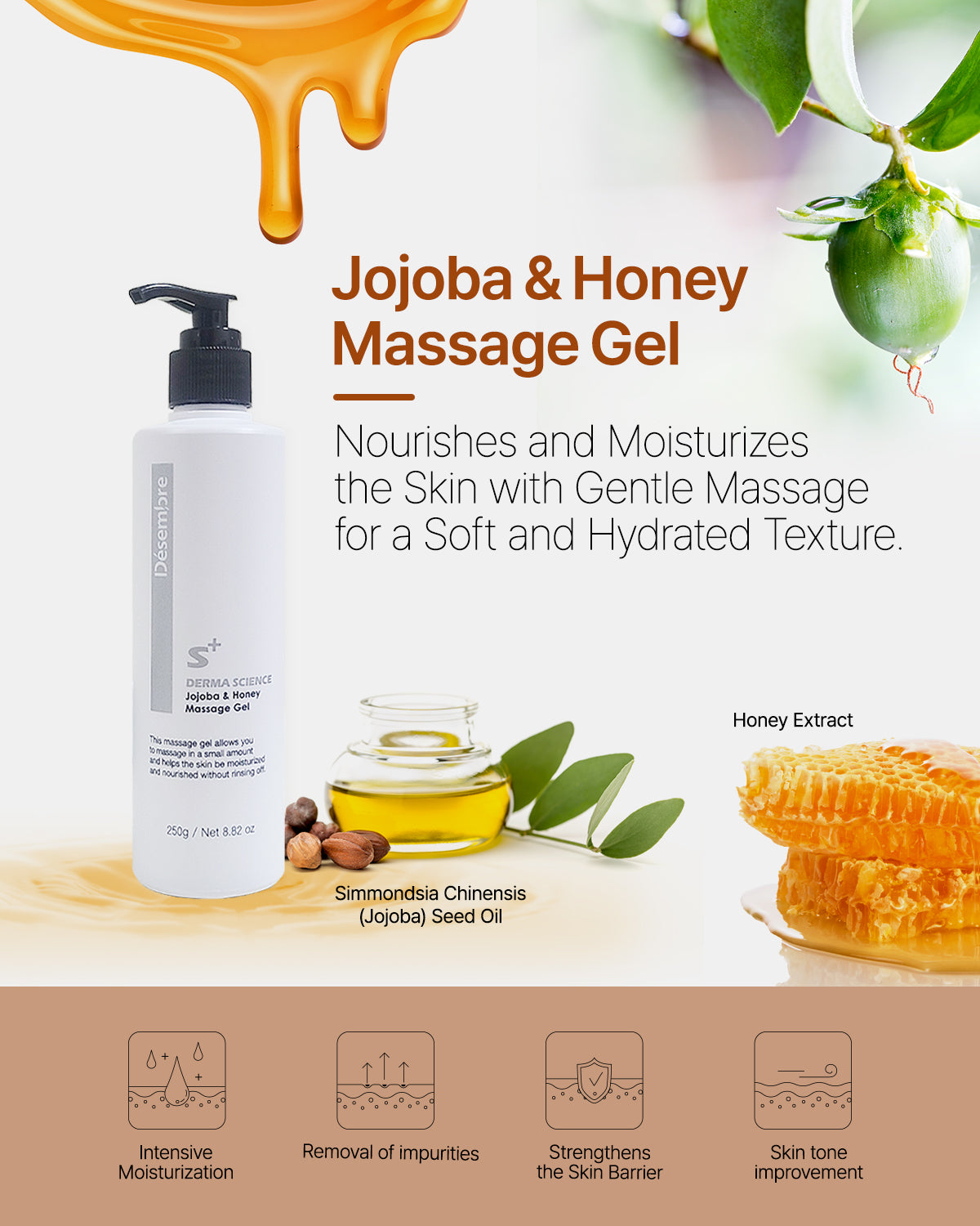 Desembre Derma Science Jojoba & Honey Massage Gel